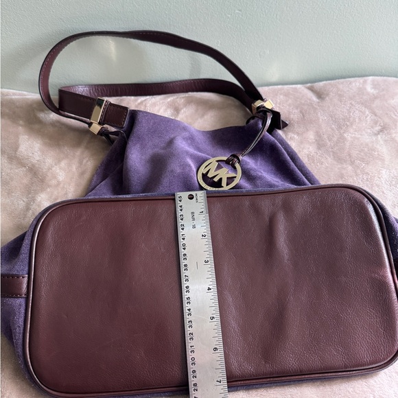 Michael Kors Rich Purple Suede Hobo Bag - Picture 5 of 10